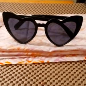 Black heart shaped sunglasses